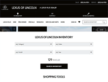 Tablet Screenshot of lexusoflincoln.com